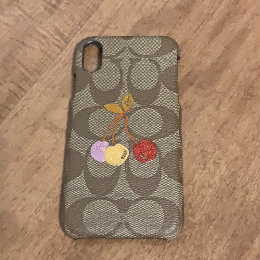 Coach iPhone X case Khaki